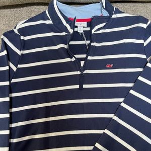 Vineyard Vines Navy and White Striped Sweatshirt